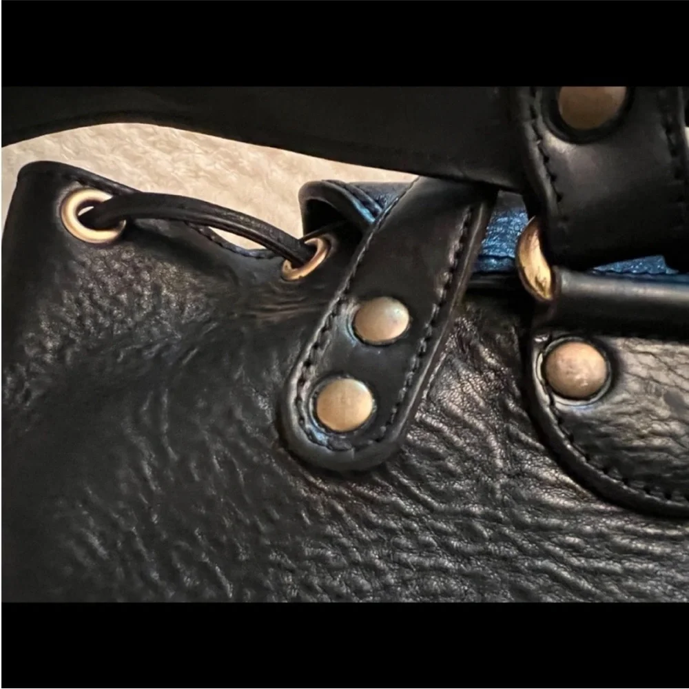 💚 Zona New York leather Black travel bag backpack🩷💚🩷